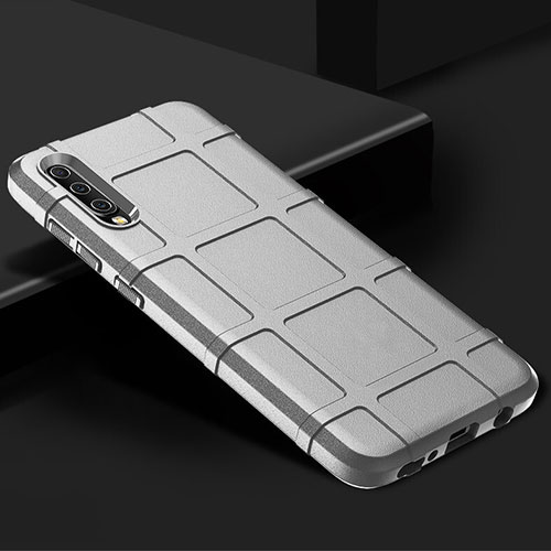 Ultra-thin Silicone Gel Soft Case 360 Degrees Cover S01 for Samsung Galaxy A90 5G Silver