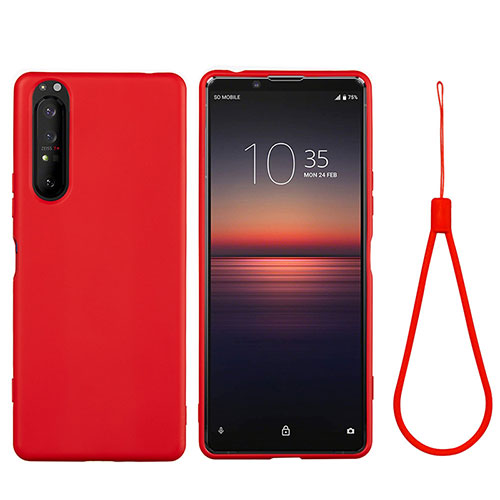 Ultra-thin Silicone Gel Soft Case 360 Degrees Cover S01 for Sony Xperia 1 II Red