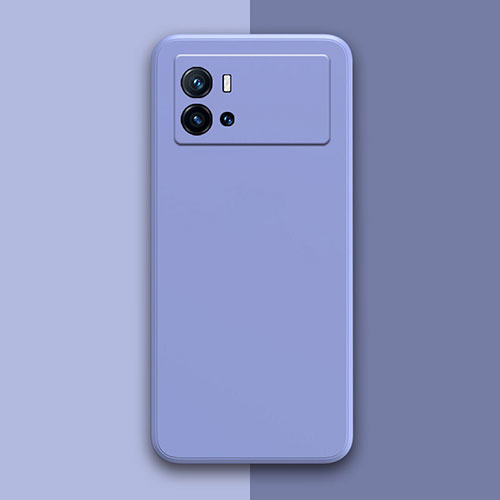 Ultra-thin Silicone Gel Soft Case 360 Degrees Cover S01 for Vivo iQOO 9 Pro 5G Lavender Gray