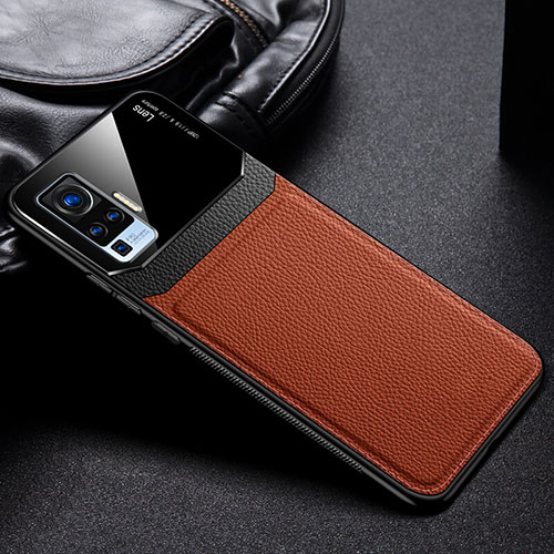 Ultra-thin Silicone Gel Soft Case 360 Degrees Cover S01 for Vivo X51 5G Brown