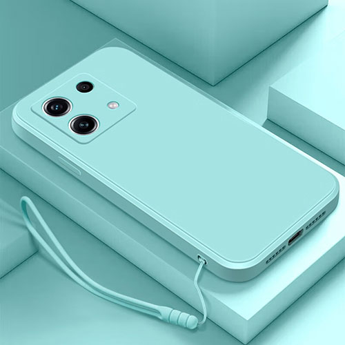Ultra-thin Silicone Gel Soft Case 360 Degrees Cover S01 for Xiaomi Redmi Note 13 5G Cyan