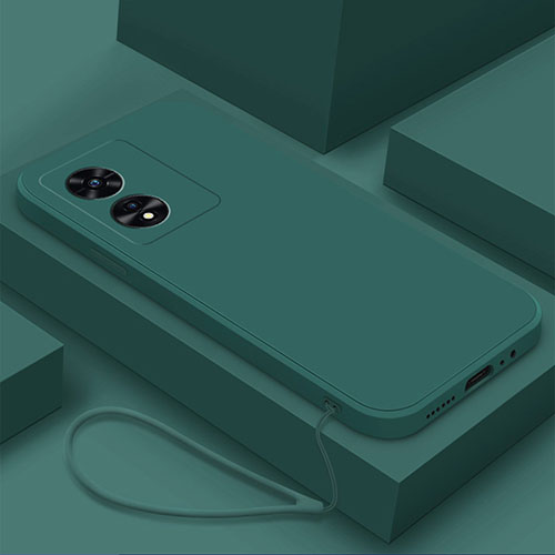 Ultra-thin Silicone Gel Soft Case 360 Degrees Cover S02 for Oppo A58 5G Green