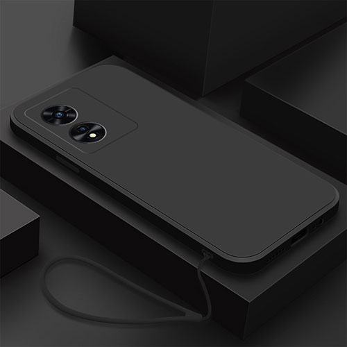 Ultra-thin Silicone Gel Soft Case 360 Degrees Cover S02 for Oppo A58x 5G Black