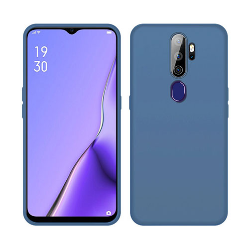 Ultra-thin Silicone Gel Soft Case 360 Degrees Cover S02 for Oppo A9 (2020) Blue