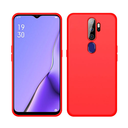 Ultra-thin Silicone Gel Soft Case 360 Degrees Cover S02 for Oppo A9 (2020) Red