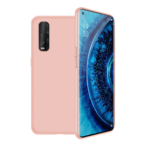 Ultra-thin Silicone Gel Soft Case 360 Degrees Cover S02 for Oppo Find X2 Pink
