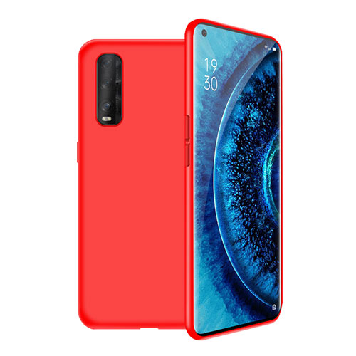 Ultra-thin Silicone Gel Soft Case 360 Degrees Cover S02 for Oppo Find X2 Red