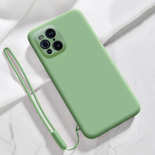 Ultra-thin Silicone Gel Soft Case 360 Degrees Cover S02 for Oppo Find X3 5G Green