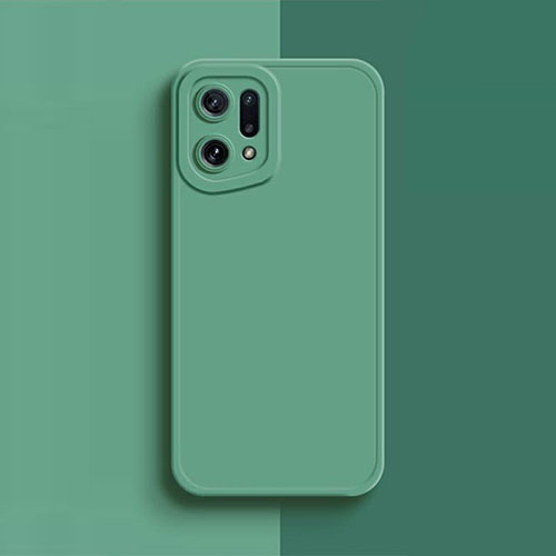 Ultra-thin Silicone Gel Soft Case 360 Degrees Cover S02 for Oppo Find X5 5G Green