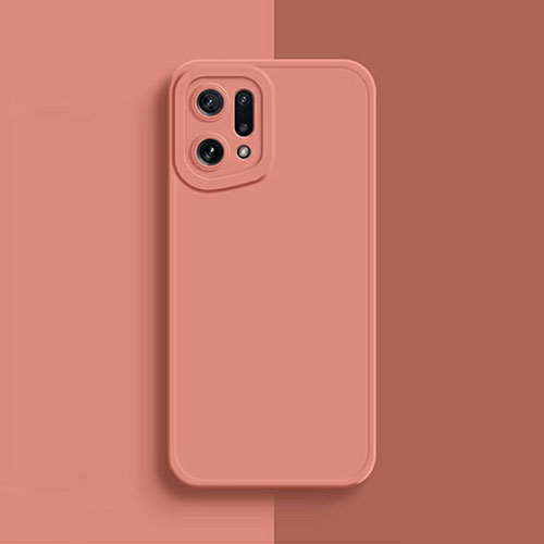 Ultra-thin Silicone Gel Soft Case 360 Degrees Cover S02 for Oppo Find X5 5G Pink