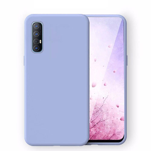 Ultra-thin Silicone Gel Soft Case 360 Degrees Cover S02 for Oppo Reno3 Pro Sky Blue