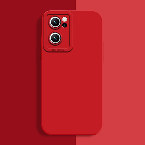 Ultra-thin Silicone Gel Soft Case 360 Degrees Cover S02 for Oppo Reno7 SE 5G Red
