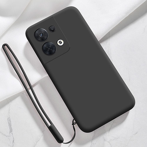 Ultra-thin Silicone Gel Soft Case 360 Degrees Cover S02 for Oppo Reno8 5G Black