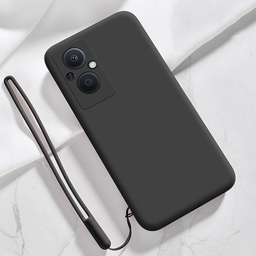 Ultra-thin Silicone Gel Soft Case 360 Degrees Cover S02 for Oppo Reno8 Lite 5G Black