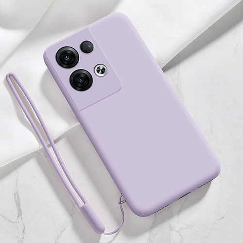 Ultra-thin Silicone Gel Soft Case 360 Degrees Cover S02 for Oppo Reno9 5G Clove Purple