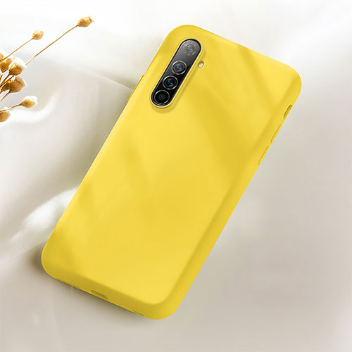 Ultra-thin Silicone Gel Soft Case 360 Degrees Cover S02 for Realme X50 Pro 5G Yellow