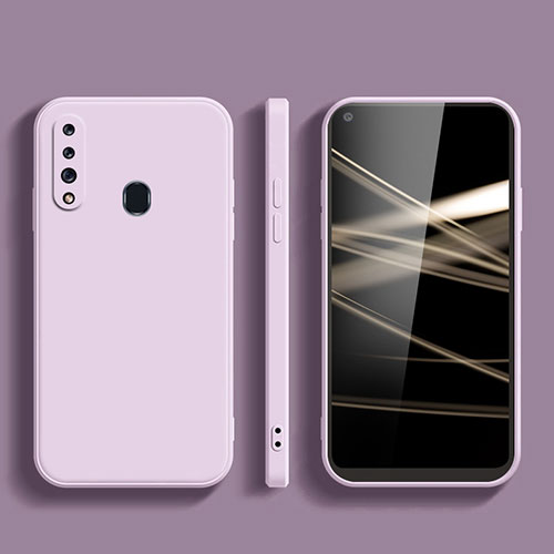 Ultra-thin Silicone Gel Soft Case 360 Degrees Cover S02 for Samsung Galaxy A60 Clove Purple