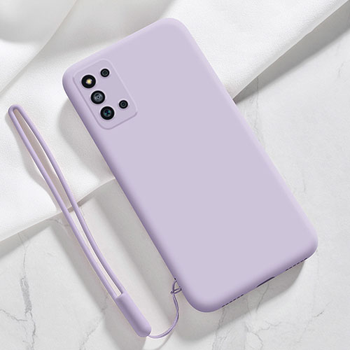 Ultra-thin Silicone Gel Soft Case 360 Degrees Cover S02 for Samsung Galaxy F52 5G Clove Purple