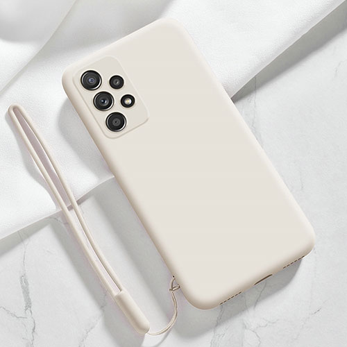 Ultra-thin Silicone Gel Soft Case 360 Degrees Cover S02 for Samsung Galaxy M32 5G White