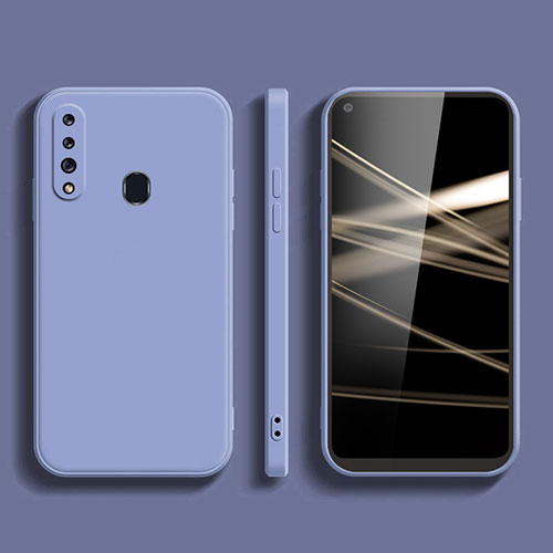 Ultra-thin Silicone Gel Soft Case 360 Degrees Cover S02 for Samsung Galaxy M40 Lavender Gray
