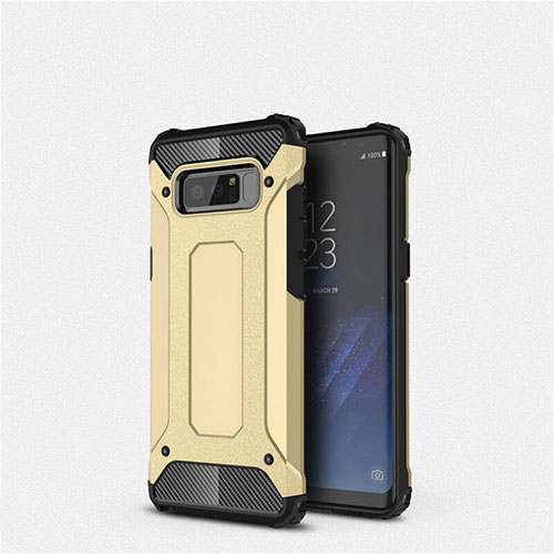 Ultra-thin Silicone Gel Soft Case 360 Degrees Cover S02 for Samsung Galaxy Note 8 Duos N950F Gold