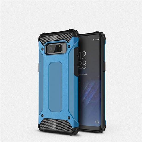 Ultra-thin Silicone Gel Soft Case 360 Degrees Cover S02 for Samsung Galaxy Note 8 Sky Blue