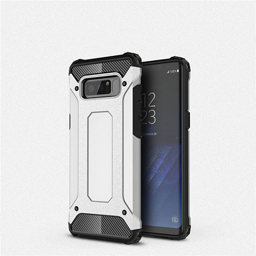 Ultra-thin Silicone Gel Soft Case 360 Degrees Cover S02 for Samsung Galaxy Note 8 White