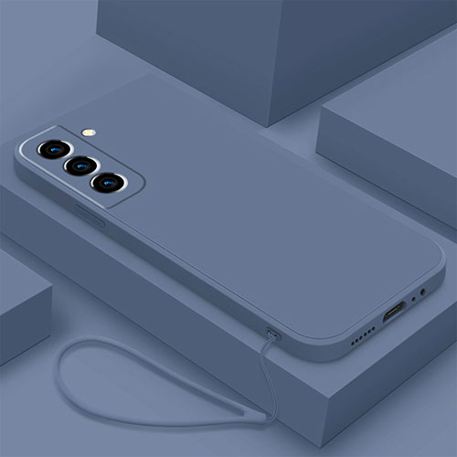 Ultra-thin Silicone Gel Soft Case 360 Degrees Cover S02 for Samsung Galaxy S21 5G Lavender Gray