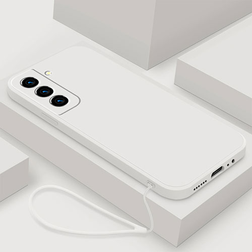 Ultra-thin Silicone Gel Soft Case 360 Degrees Cover S02 for Samsung Galaxy S21 5G White