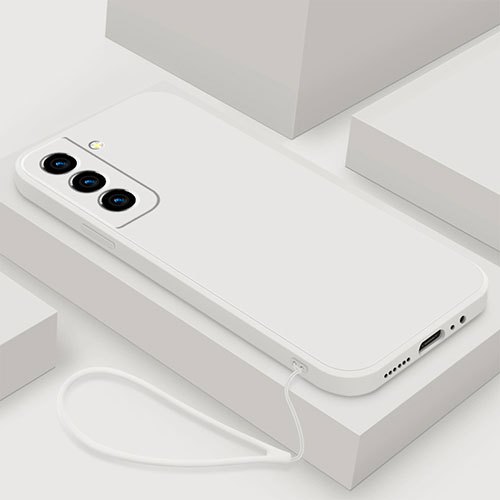 Ultra-thin Silicone Gel Soft Case 360 Degrees Cover S02 for Samsung Galaxy S22 Plus 5G White