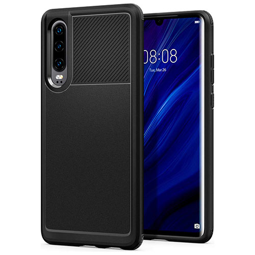 Ultra-thin Silicone Gel Soft Case 360 Degrees Cover S03 for Huawei P30 Black