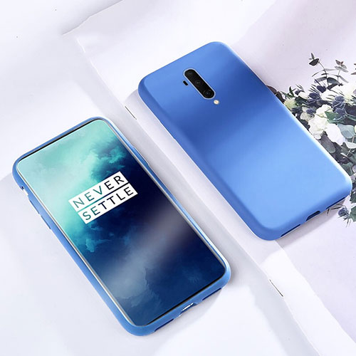 Ultra-thin Silicone Gel Soft Case 360 Degrees Cover S03 for OnePlus 7T Pro Blue