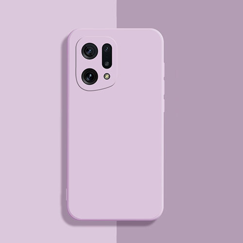 Ultra-thin Silicone Gel Soft Case 360 Degrees Cover S03 for Oppo Find X5 Pro 5G Clove Purple