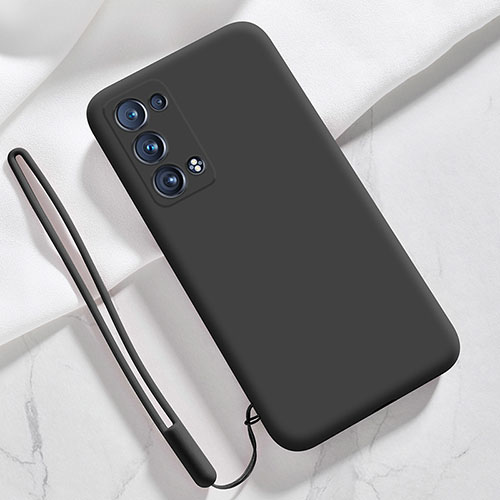 Ultra-thin Silicone Gel Soft Case 360 Degrees Cover S03 for Oppo Reno6 Pro 5G Black