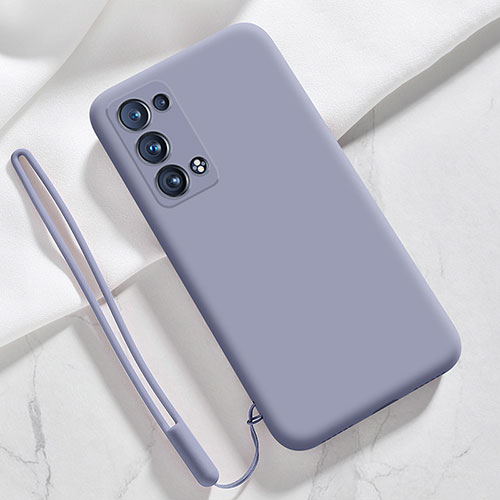 Ultra-thin Silicone Gel Soft Case 360 Degrees Cover S03 for Oppo Reno6 Pro+ Plus 5G Lavender Gray