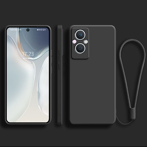 Ultra-thin Silicone Gel Soft Case 360 Degrees Cover S03 for Oppo Reno7 Lite 5G Black