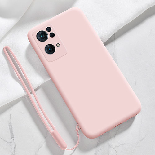 Ultra-thin Silicone Gel Soft Case 360 Degrees Cover S03 for Oppo Reno7 Pro 5G Pink