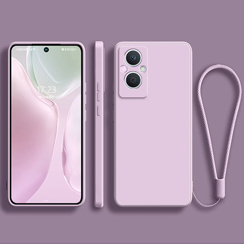 Ultra-thin Silicone Gel Soft Case 360 Degrees Cover S03 for Oppo Reno7 Z 5G Clove Purple