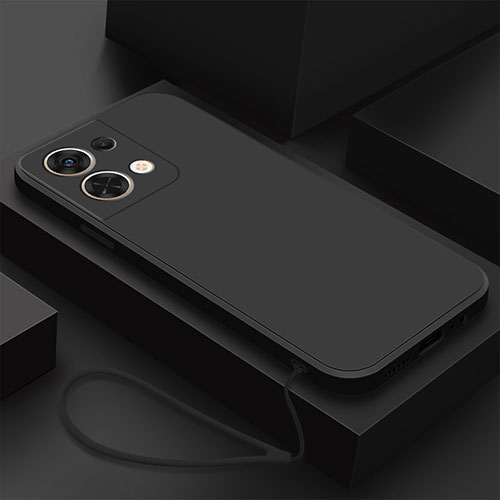 Ultra-thin Silicone Gel Soft Case 360 Degrees Cover S03 for Oppo Reno9 5G Black