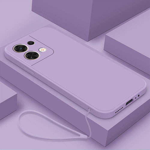 Ultra-thin Silicone Gel Soft Case 360 Degrees Cover S03 for Oppo Reno9 5G Clove Purple