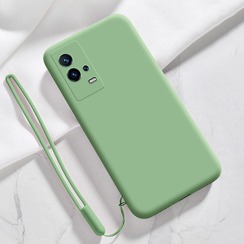Ultra-thin Silicone Gel Soft Case 360 Degrees Cover S03 for Vivo iQOO 8 5G Matcha Green