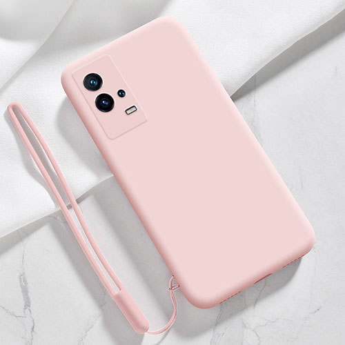 Ultra-thin Silicone Gel Soft Case 360 Degrees Cover S03 for Vivo iQOO 8 5G Pink