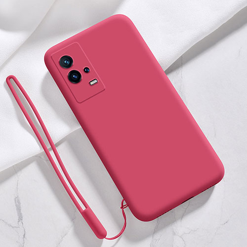 Ultra-thin Silicone Gel Soft Case 360 Degrees Cover S03 for Vivo iQOO 8 5G Red