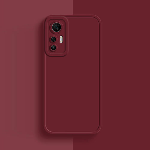 Ultra-thin Silicone Gel Soft Case 360 Degrees Cover S03 for Xiaomi Mi 12 Pro 5G Red Wine