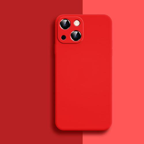 Ultra-thin Silicone Gel Soft Case 360 Degrees Cover S04 for Apple iPhone 13 Mini Red