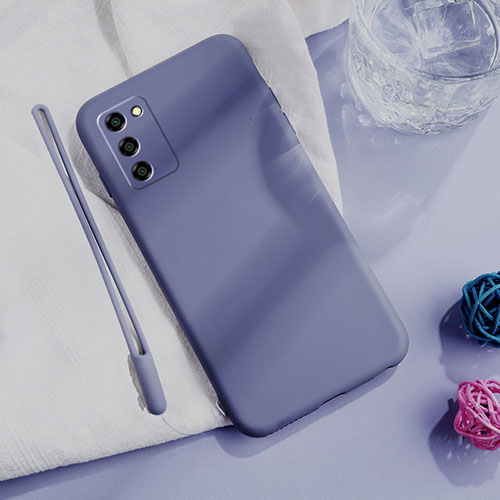 Ultra-thin Silicone Gel Soft Case 360 Degrees Cover S04 for Oppo A53s 5G Lavender Gray
