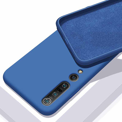 Ultra-thin Silicone Gel Soft Case 360 Degrees Cover S04 for Xiaomi Mi 10 Pro Blue