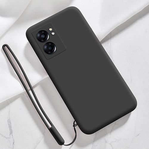 Ultra-thin Silicone Gel Soft Case 360 Degrees Cover S05 for Oppo A56S 5G Black