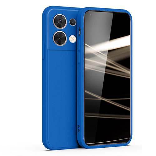 Ultra-thin Silicone Gel Soft Case 360 Degrees Cover S05 for Oppo Reno8 5G Blue