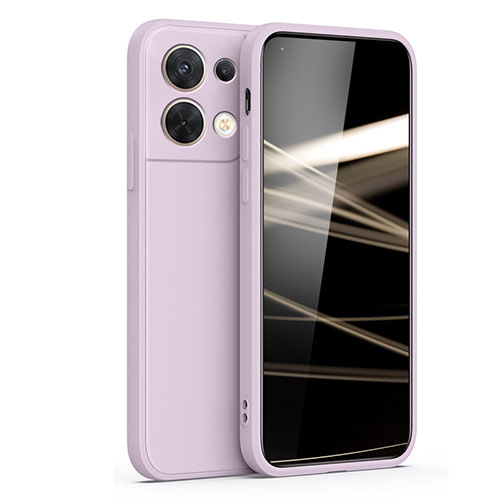 Ultra-thin Silicone Gel Soft Case 360 Degrees Cover S05 for Oppo Reno8 Pro 5G Clove Purple